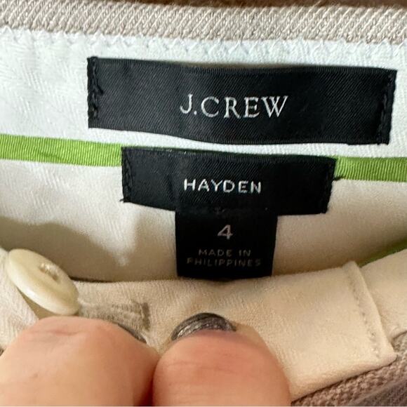 J. Crew The Hayden Pant - KHAKI TWEED LINEN - Picture 2 of 3